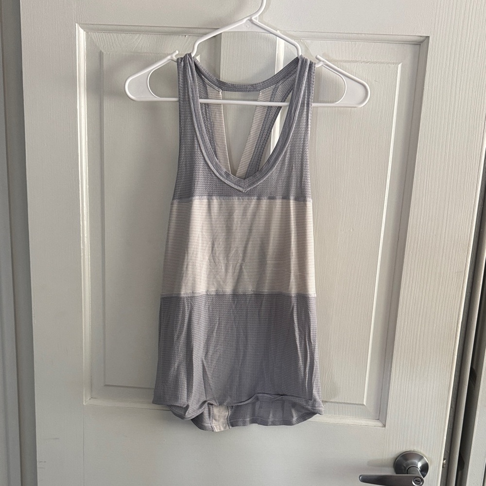 Previously loved Lululemon Athletica Gray and Cream Tank Top